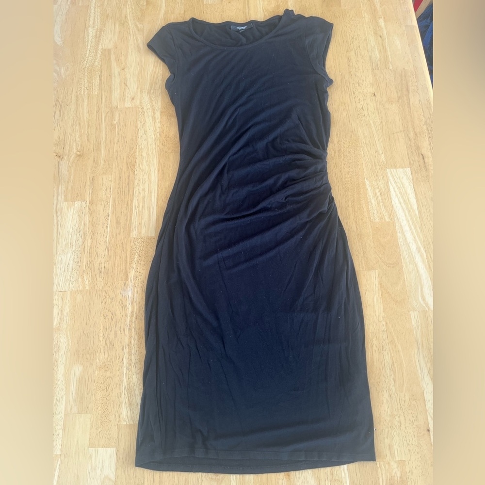 Black midi dress